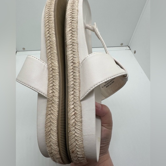 Joie Nacho Espadrille Thong Slide Sandals Vegan Leather Size 9.5 - Picture 9 of 10